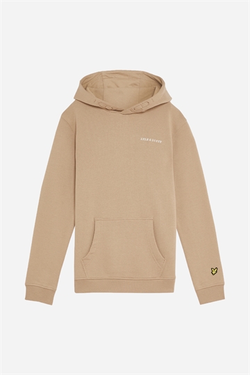 Lyle & Scott Script broderad luvtröja - Sand Storm